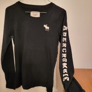 Abercrombie & Fitch Navy Blue Long Sleeve Shirt